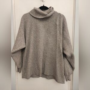 Free People Gray Cowl Neck Sweater Oversized Knit